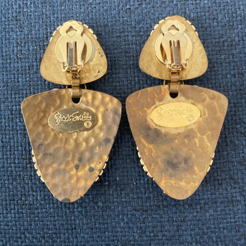 Vintage Jack Smile clip earrings - Picture 4 of 4
